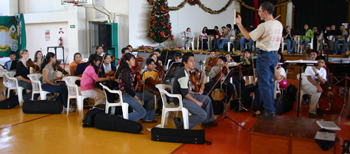 Encuentro Nacional de Orquestas 2007, Alexandr Labza de Orizaba en ensayo