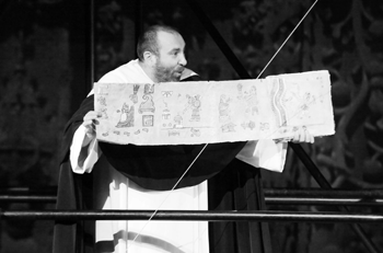 Hernán Mendoza personifica a Fray Bartolomé de las Casas en La controversia de Valladolid, bajo la dirección de José Caballero, se presenta en el Teatro Juan Ruiz de Alarcón, noviembre 2010 Hernán Mendoza personifica a Fray Bartolomé de las Casas en La controversia de Valladolid, bajo la dirección de José Caballero, se presenta en el Teatro Juan Ruiz de Alarcón, noviembre 2010