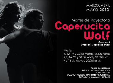 Magdalena Brezzo presenta Caperucita Wolf en el Teatro de la Danza, abril 2013