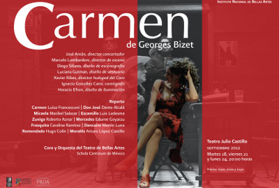 Ramon Vargas Director Artistico de Opera de Bellas Artes, julio 2013: Carmen